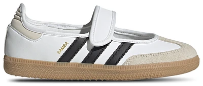 adidas Originals Girls adidas Originals Samba Jane - Girls' Grade School Running Shoes Gum/White/Alumina Size 05.0