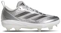 adidas Womens adiZero Instinct Silver Speed TPU Dugout Cleats - Baseball Shoes Grey/Silver Metallic/Black