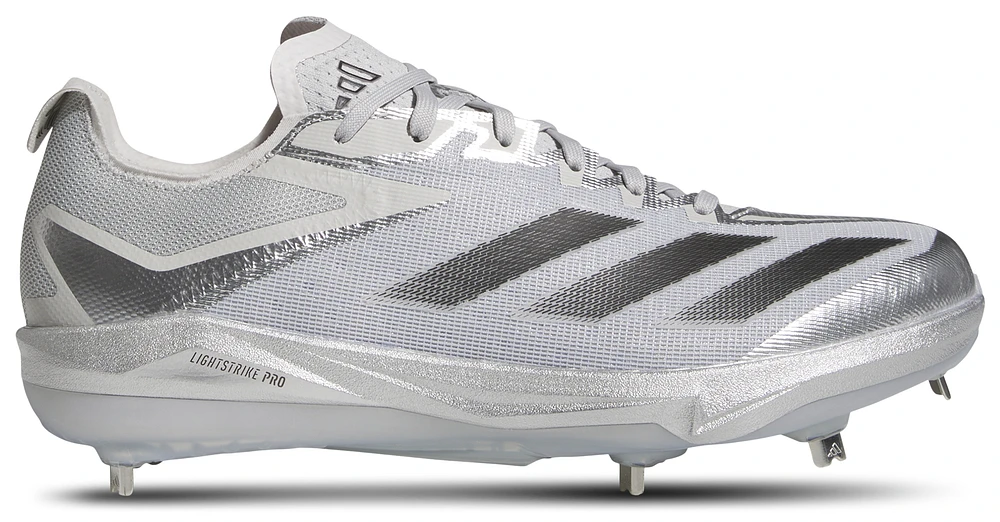 adidas Mens adiZero Electric+ Silver Speed - Baseball Shoes Grey/Silver Metallic/Black