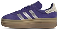 adidas Originals Womens Gazelle Bold - Shoes Collegiate Purple/Wonder White/Gold Metallic