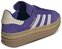 adidas Originals Womens Gazelle Bold - Shoes Collegiate Purple/Wonder White/Gold Metallic