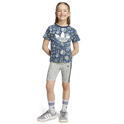 adidas Originals Girls x Liberty London Shorts & T-Shirt Set - Girls' Preschool Night Indigo/Multicolor