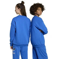 adidas Originals Boys Trefoil Crew Sweatshirt - Boys' Grade School Black/Blue
