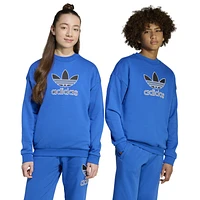 adidas Originals Boys Trefoil Crew Sweatshirt - Boys' Grade School Black/Blue
