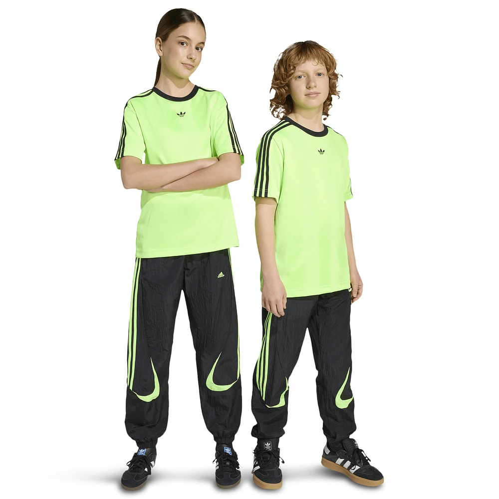 adidas Originals Boys Teamgeist Track Pants - Boys' Grade School Black/Signal Green