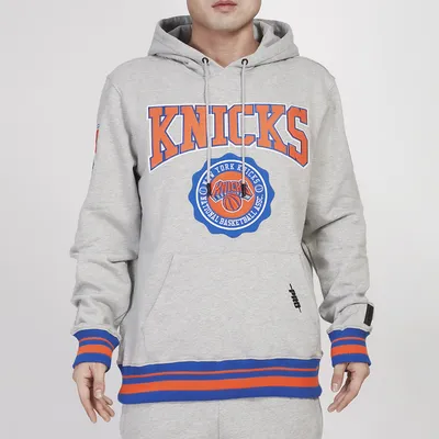 Pro Standard Mens Knicks Crest Emblem Fleece P/O Hoodie - Gray