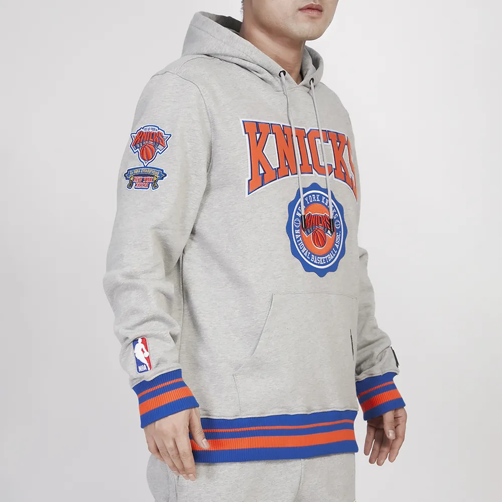 Pro Standard Mens Pro Standard Knicks Crest Emblem Fleece P/O Hoodie - Mens Gray Size M
