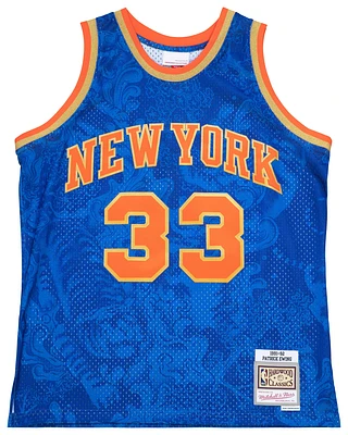 Mitchell & Ness Mens Mitchell & Ness Knicks CNY Jersey - Mens Blue/Gold Size S