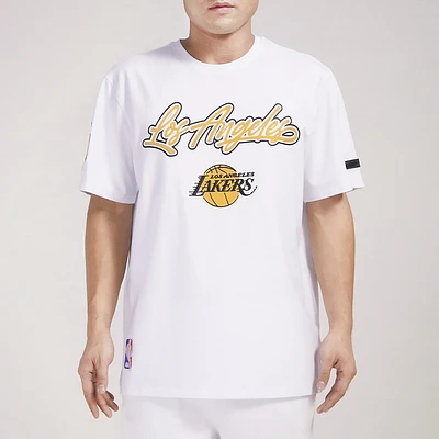 Pro Standard Mens Pro Standard Lakers Short Sleeve T-Shirt - Mens Yellow/White Size XL