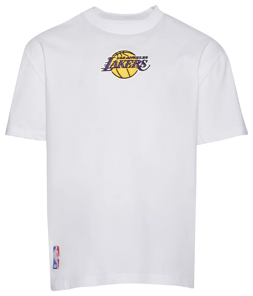 Pro Standard Mens Lakers CS Drop Shoulder T-Shirt - White/White