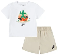 Nike Boys Nike Grow For It Shorts Set - Boys' Infant Brown/Sanddrift Size 12MO