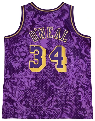 Mitchell & Ness Mens Mitchell & Ness Lakers CNY Jersey - Mens Purple/Gold Size S