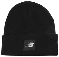 New Balance Mens New Balance Knit Cuffed Beanie - Mens Black/Black Size One Size