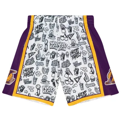 Mitchell & Ness Lakers Swingman Doodle Shorts