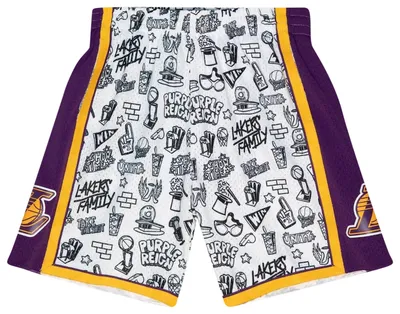 Mitchell & Ness Lakers Swingman Doodle Shorts