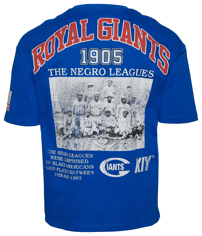 BY KIY Mens NLBM Brooklyn Royal Giants T-Shirt - Blue/Multi