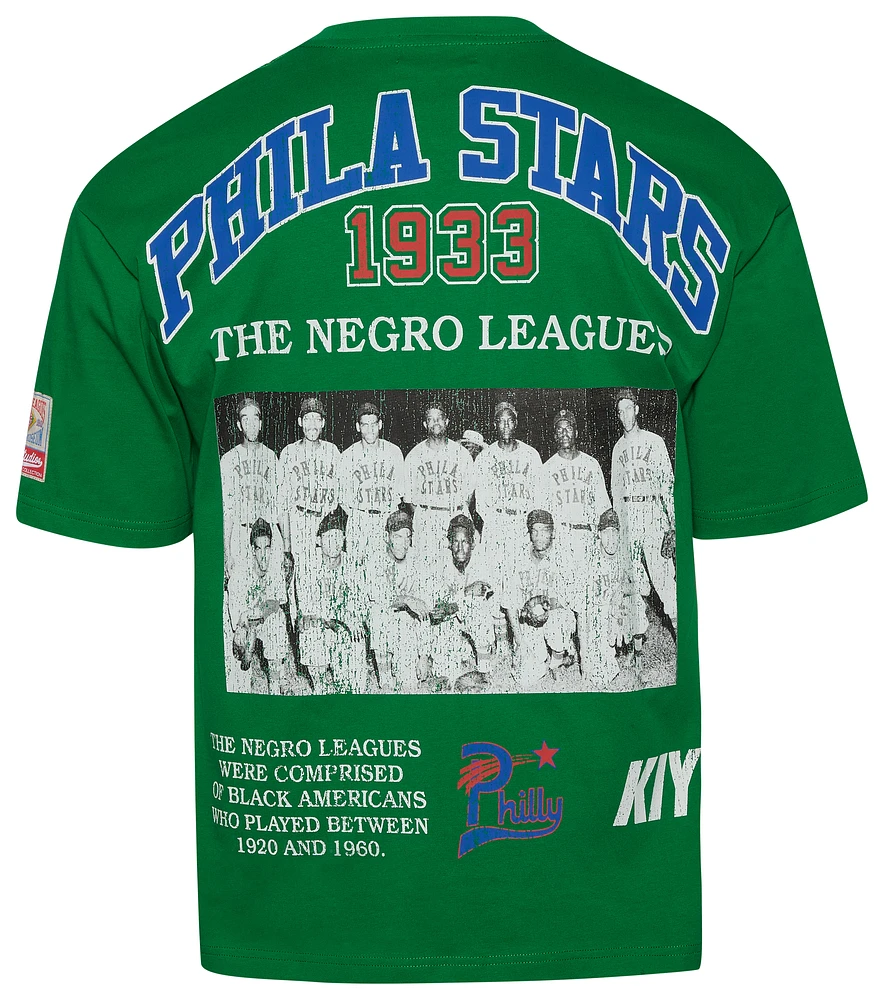 BY KIY Mens NLBM Philadelphia Stars T-Shirt - Multi/Green