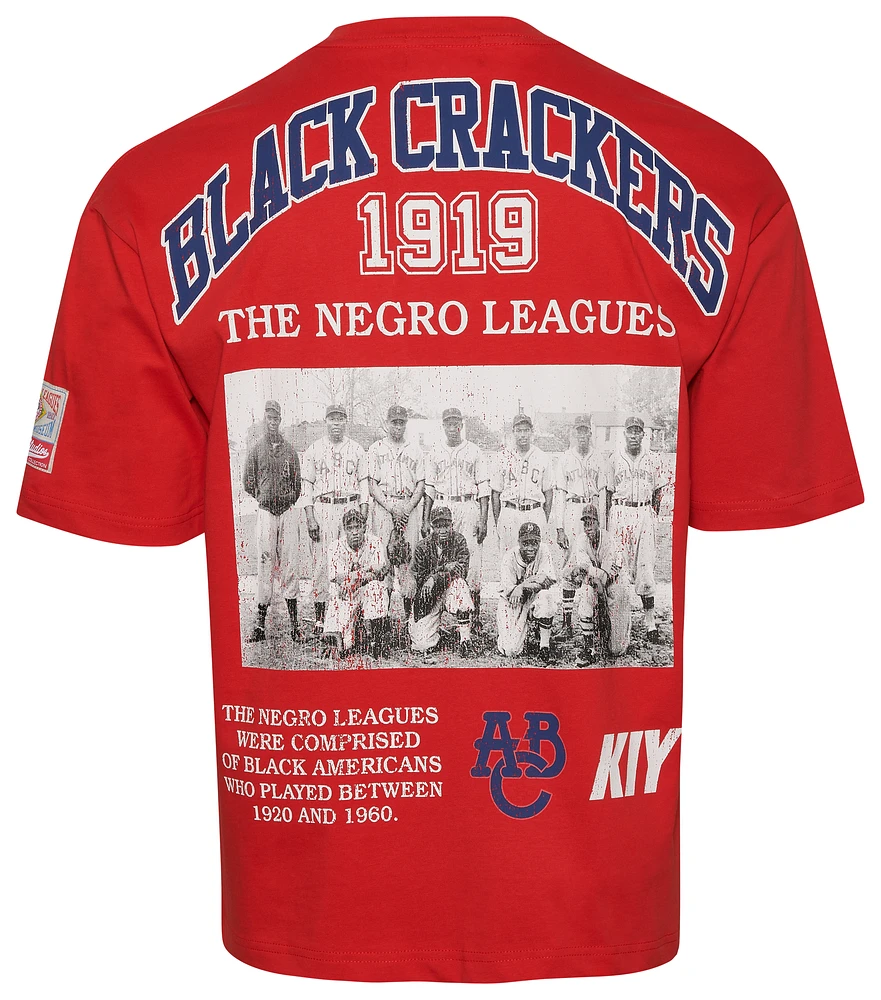 BY KIY Mens NLBM Atlanta Black Crackers T-Shirt - Red/Multi