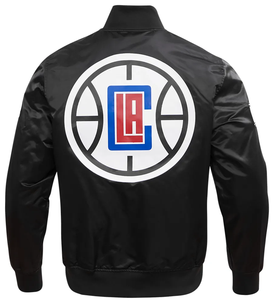 Pro Standard Mens Pro Standard Clippers Big Logo Satin Jacket
