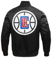 Pro Standard Mens Pro Standard Clippers Big Logo Satin Jacket