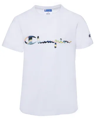 Champion Boys Champion Swirl Logo T-Shirt - Boys' Preschool White Size 4
