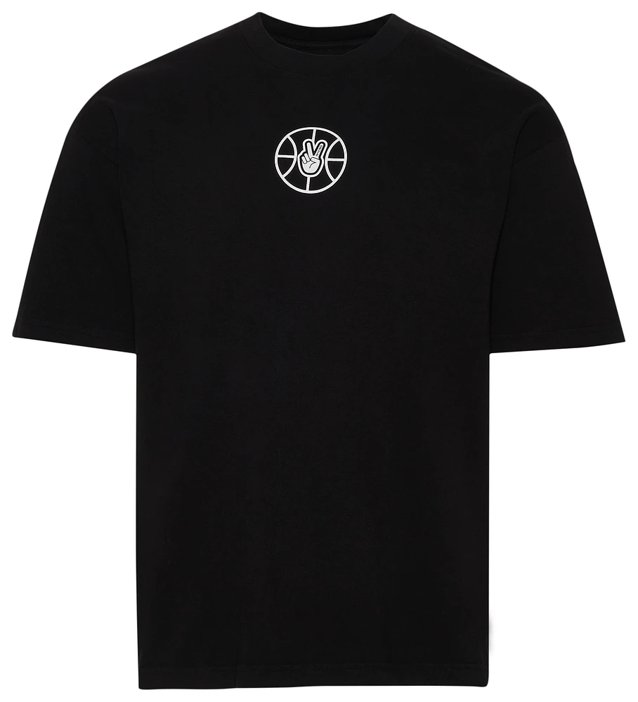 Deuce Mens Basketball Badge T-Shirt - Black/White