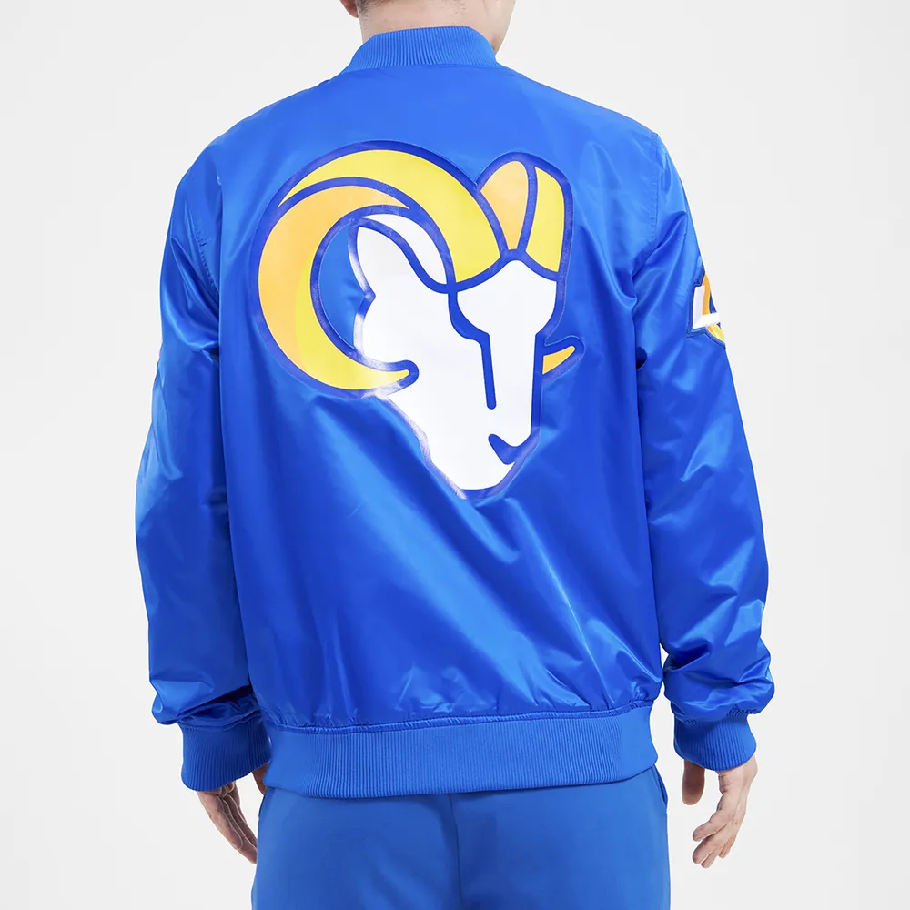 Pro Standard Mens Pro Standard Rams Big Logo Satin Jacket