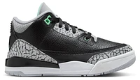 Jordan Boys Retro 3 - Boys' Preschool Shoes Green Glow/Black/Wolf Grey