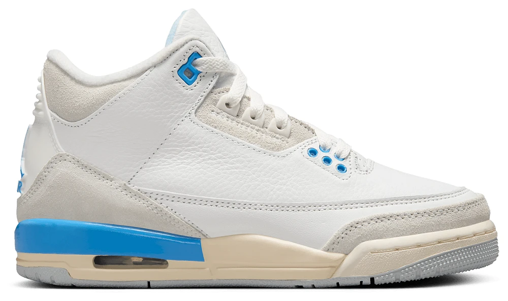 Jordan Boys Retro 3 - Boys' Grade School Basketball Shoes Summit White/Hydrogen Blue