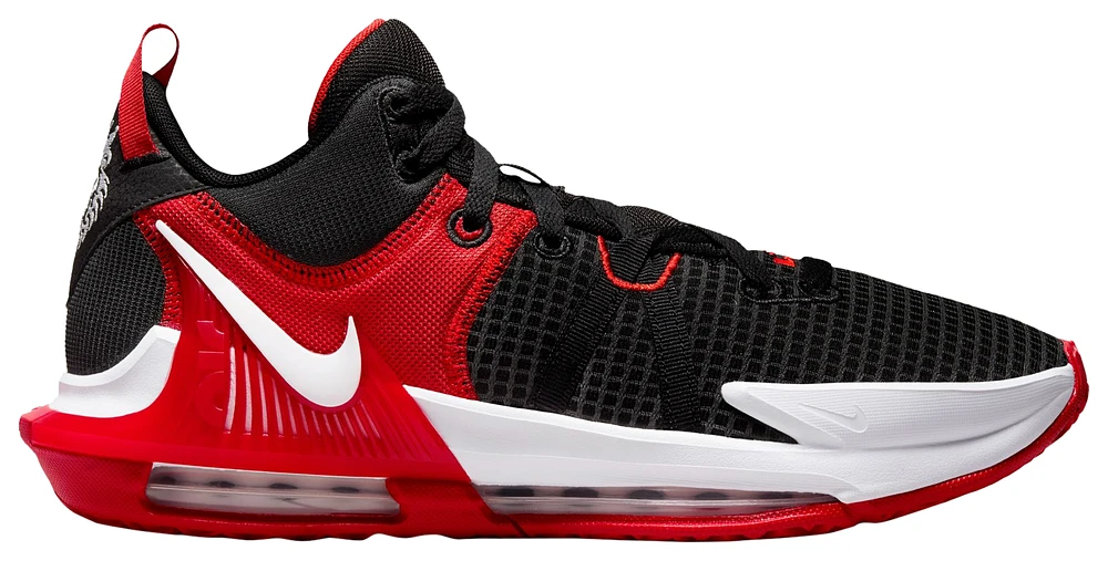 Nike Mens LeBron James Nike LeBron Witness VII - Mens Basketball Shoes White/Black/Red Size 13.0