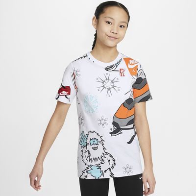 Nike NSW Boxy All Over Print HO21 T-Shirt - Boys' Grade School