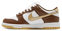 Nike Boys Dunk Low CN - Boys' Grade School Basketball Shoes White/Metallic Gold/White