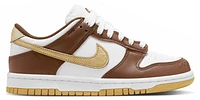 Nike Boys Dunk Low CN - Boys' Grade School Basketball Shoes White/Metallic Gold/White