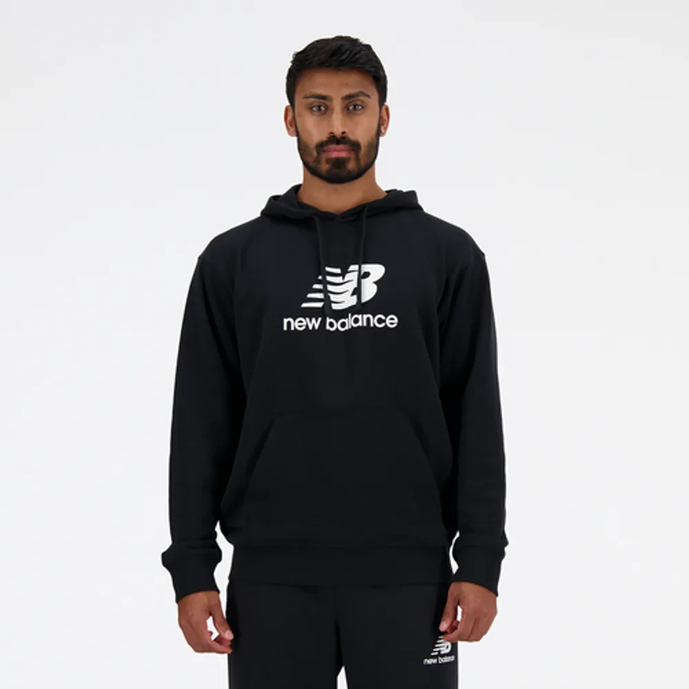 New Balance French Terry Stacked Logo Pullover Hoodie