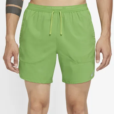 Nike Mens Nike Dri-FIT Stride 7" BF Shorts - Mens Chlorophyll/Vivid Green/Reflective Silver Size S