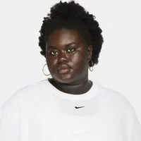 Nike Womens Plus Essential Boxy Top - White/Black