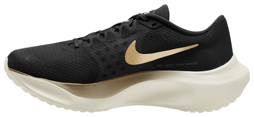Nike Mens Zoom Fly 5 - Running Shoes Black/Metallic Gold Grain/Sail