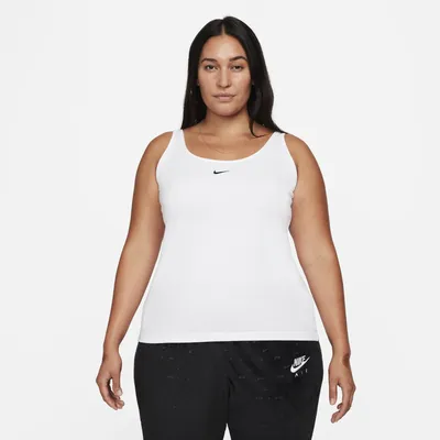 Nike Womens Nike Plus Sized Essential Cami Tank - Womens White/White Size 2X