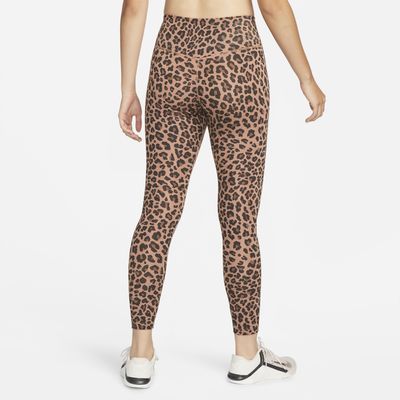Nike Plus One Glitter Leopard Mid Rise Tights