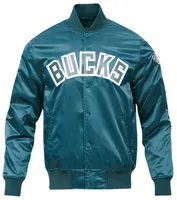 Pro Standard Mens Pro Standard Bucks Big Logo Satin Jacket - Mens Green Size L