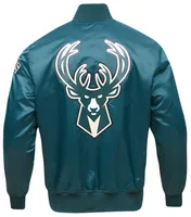 Pro Standard Mens Pro Standard Bucks Big Logo Satin Jacket - Mens Green Size L