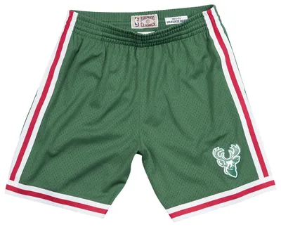 Mitchell & Ness Mens Bucks Swingman Shorts - Dark Green