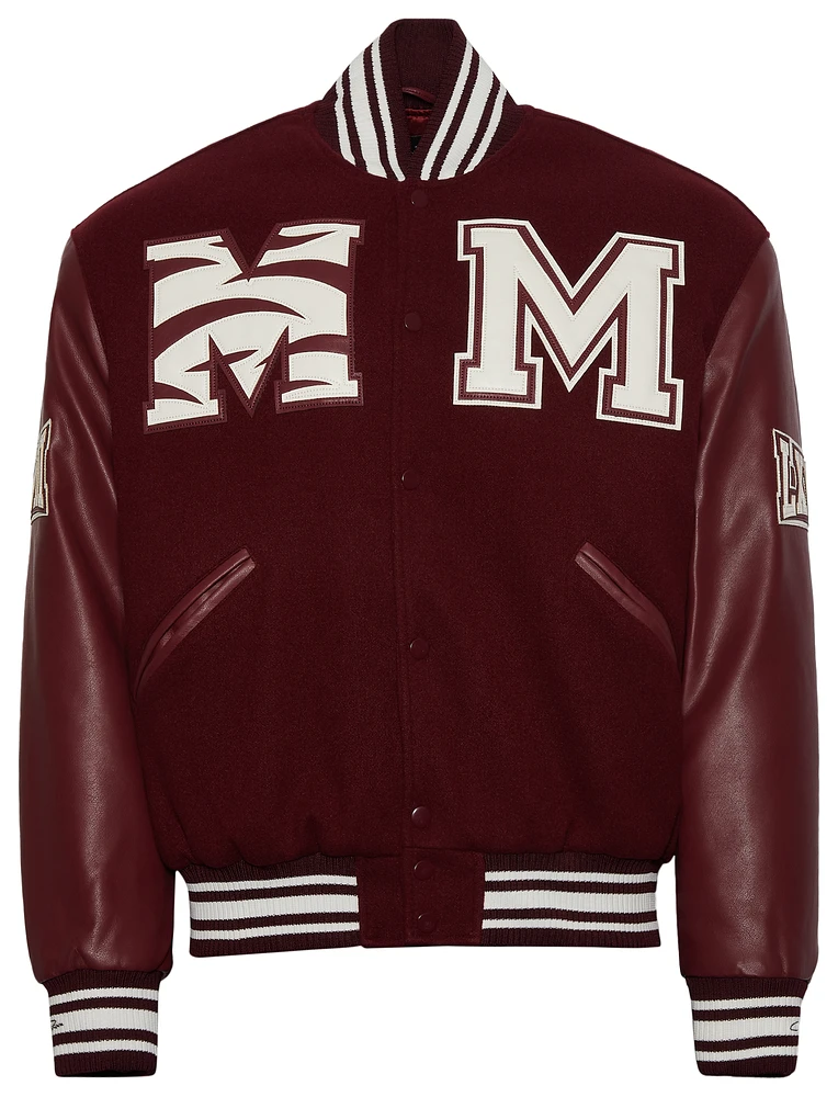 Campus Remix Mens Campus Remix Morehouse College Varsity Jacket - Mens Maroon/Black Size M