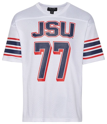 Campus Remix Mens Jackson State University Football Jersey - Navy/Red