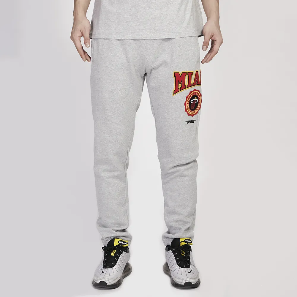 Pro Standard Mens Heat Crest Emblem Fleece Sweatpant - Gray