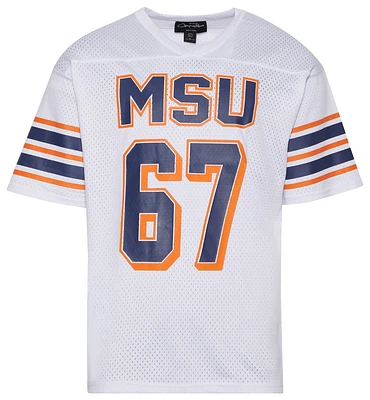 Campus Remix Mens Morgan State University Football Jersey - Orange/Blue