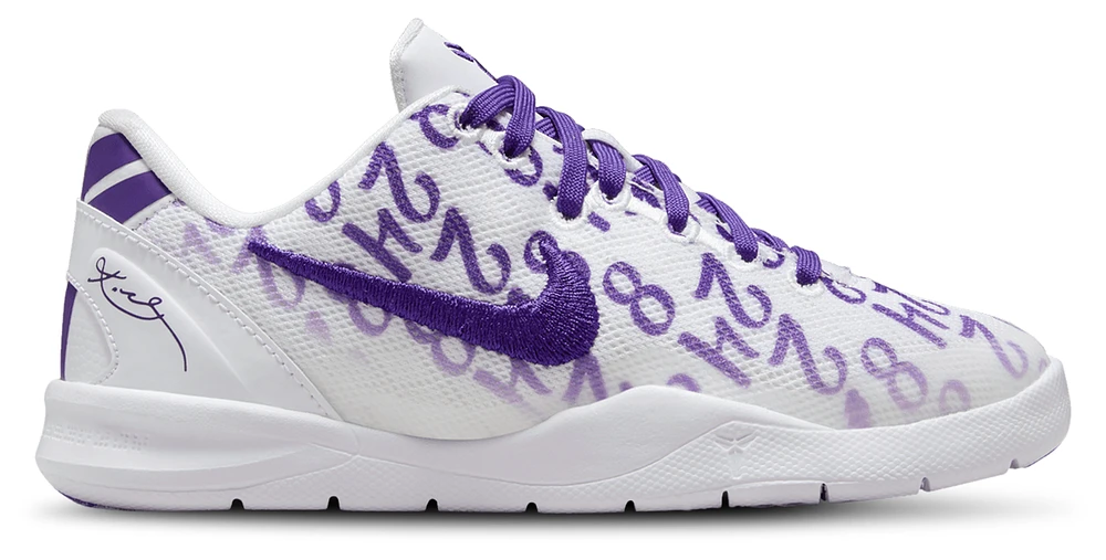 Nike Boys Nike Kobe VIII - Boys' Preschool Shoes White/Club Purple/White Size 13.0