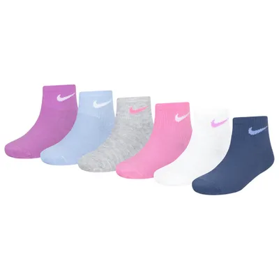 Nike Metallic Swoosh Quarter Socks 6 Pack
