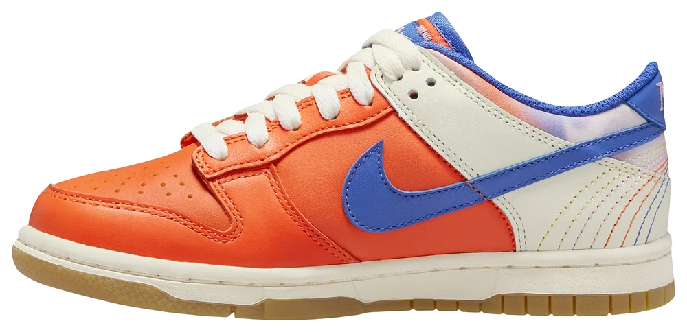 Nike Girls Dunk Low SE - Girls' Grade School Basketball Shoes Safety Orange/Blue Joy/Medium Soft Pink