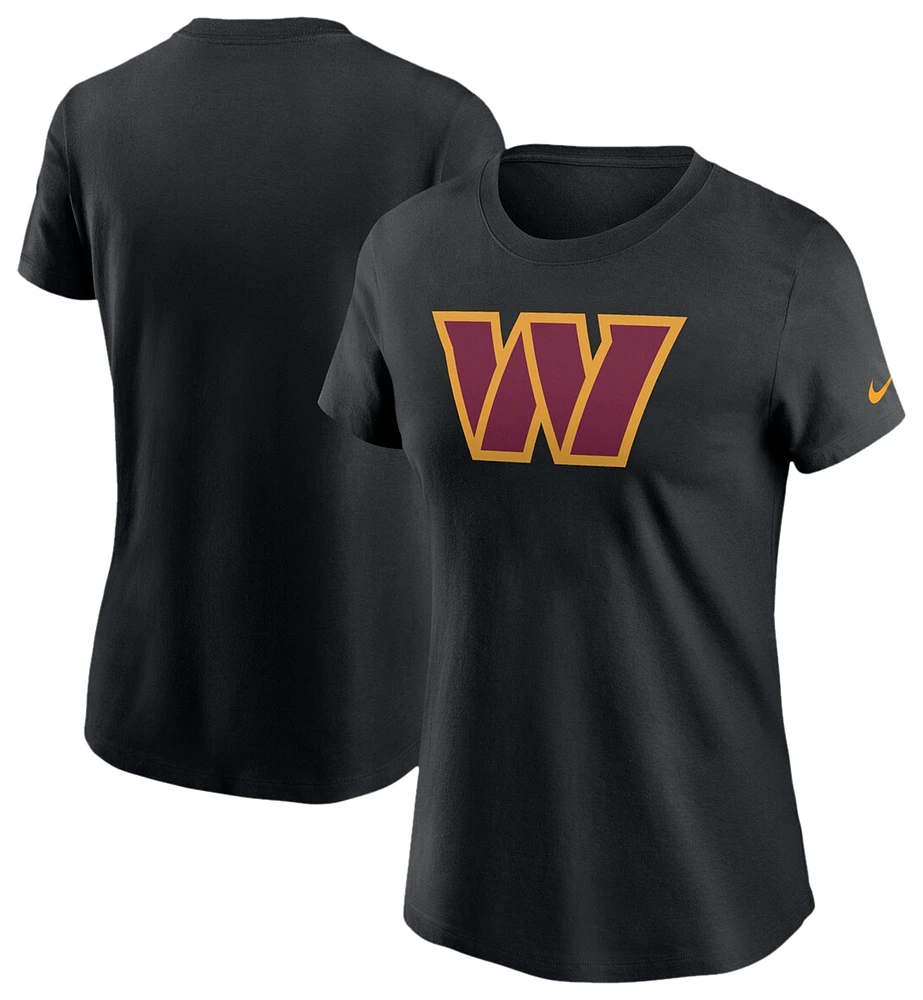 Nike Womens Commanders Logo Essential Cotton T-Shirt - Black